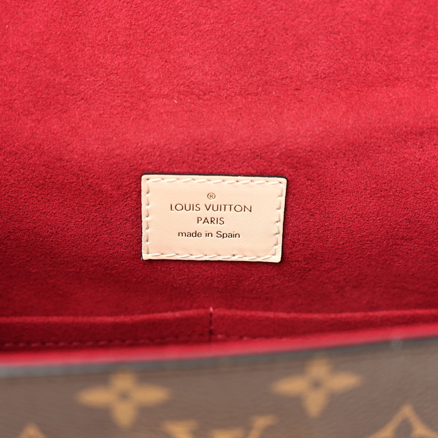 Louis Vuitton Monogram Calfskin Cluny BB Red 6 of 9
