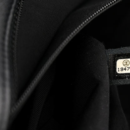 Chanel Lambskin Braided Woven Medium Boy Flap Navy Black 7 of 11