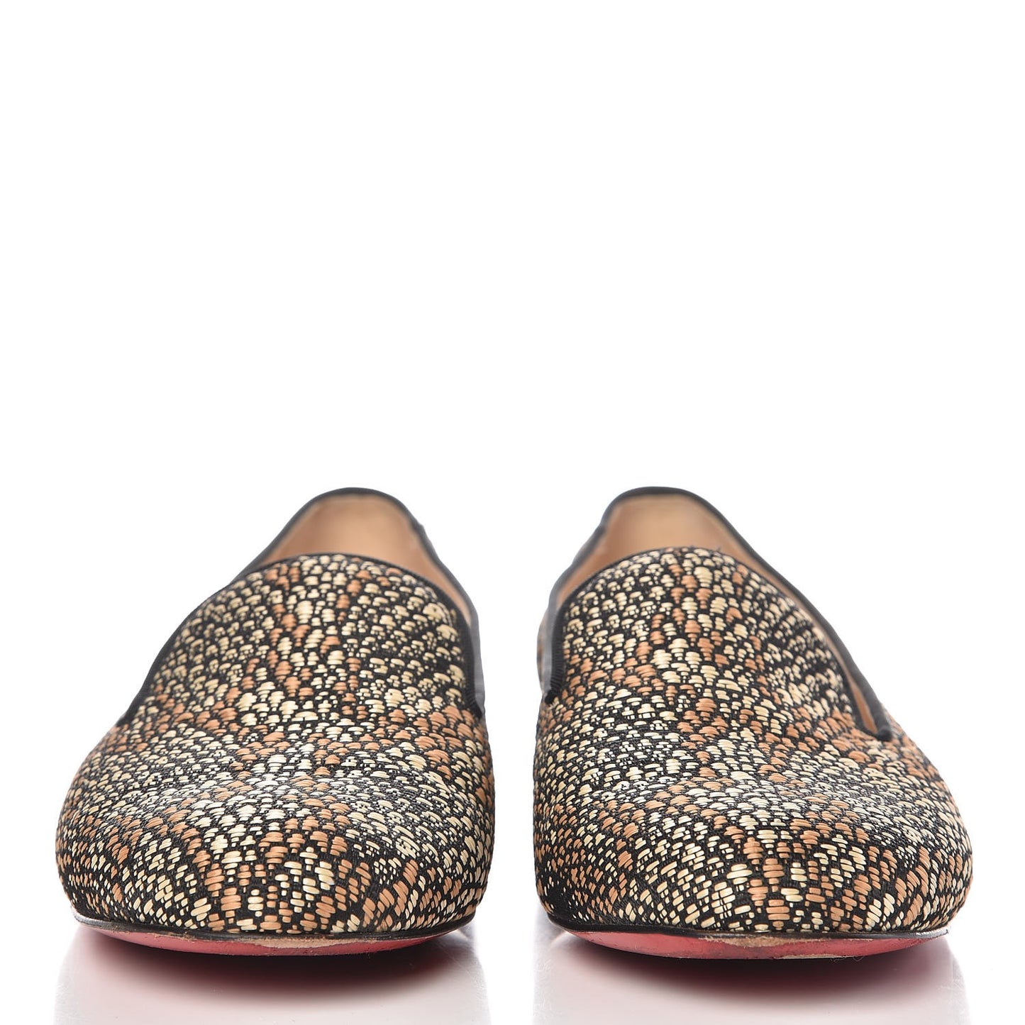 Jacquard Sakouette Loafer Flats 39 Brown Beige