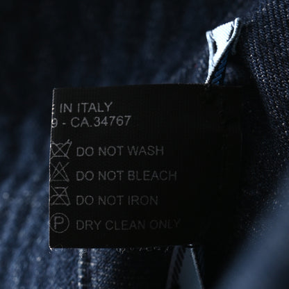Prada Nylon Denim Metal Triangle Logo Bucket Hat S Black 9 of 9
