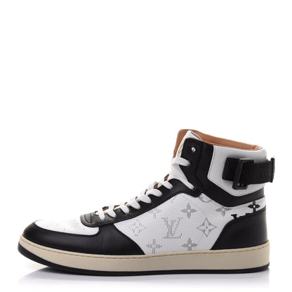 Louis Vuitton Calfskin Monogram Mens Rivoli High Top Sneakers 8 1 of 9