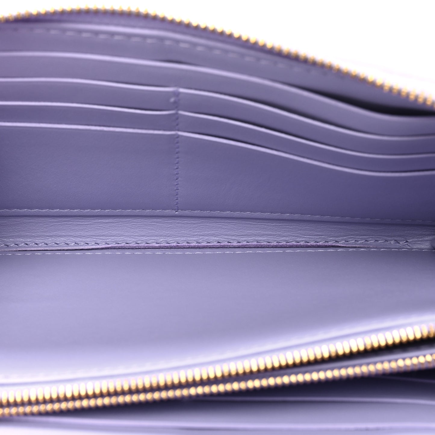 Shiny Calfskin Intreccio Wallet Wisteria