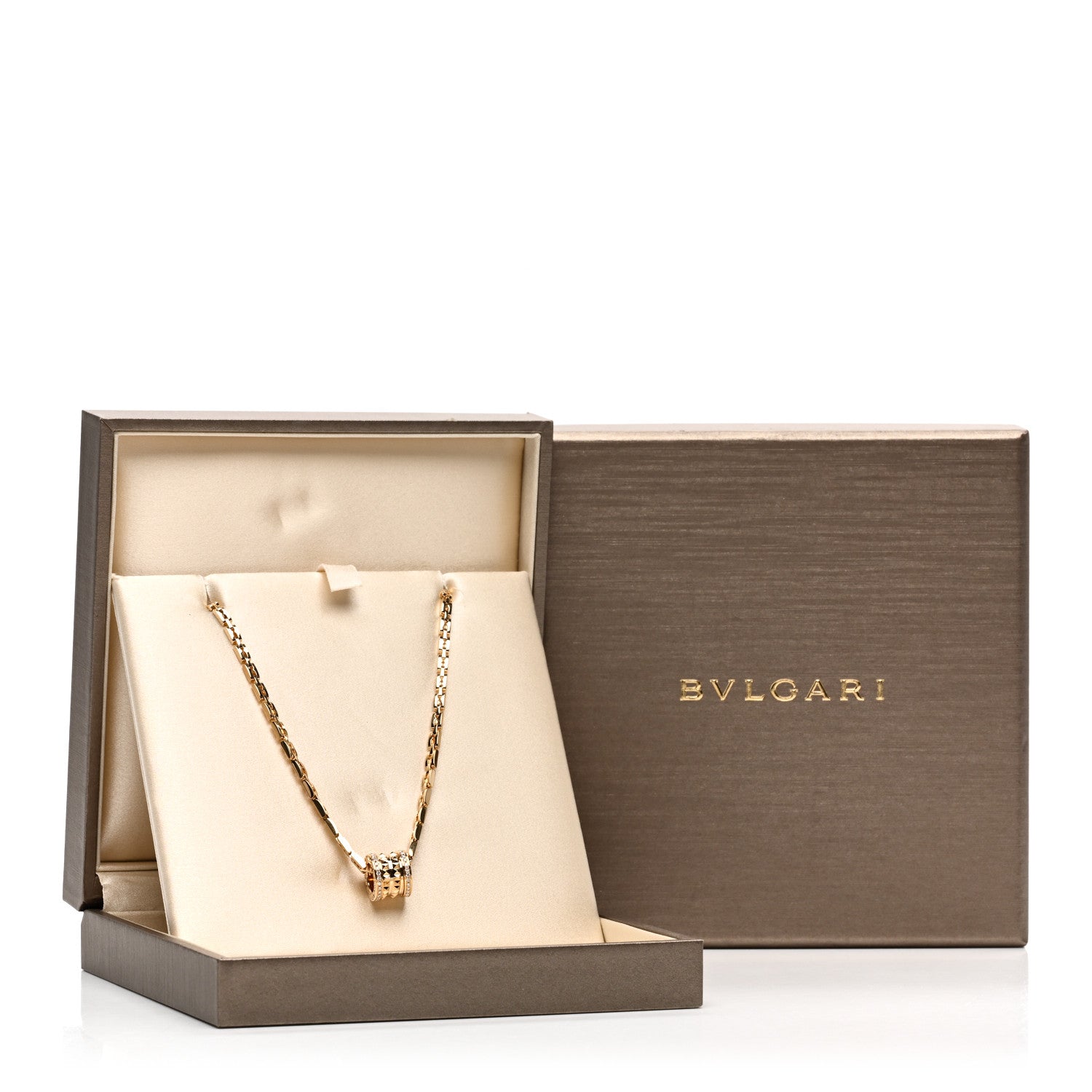 Bulgari 18K Yellow Gold Diamond .29ctw B.Zero1 Rock Pendant Necklace 5 of 5