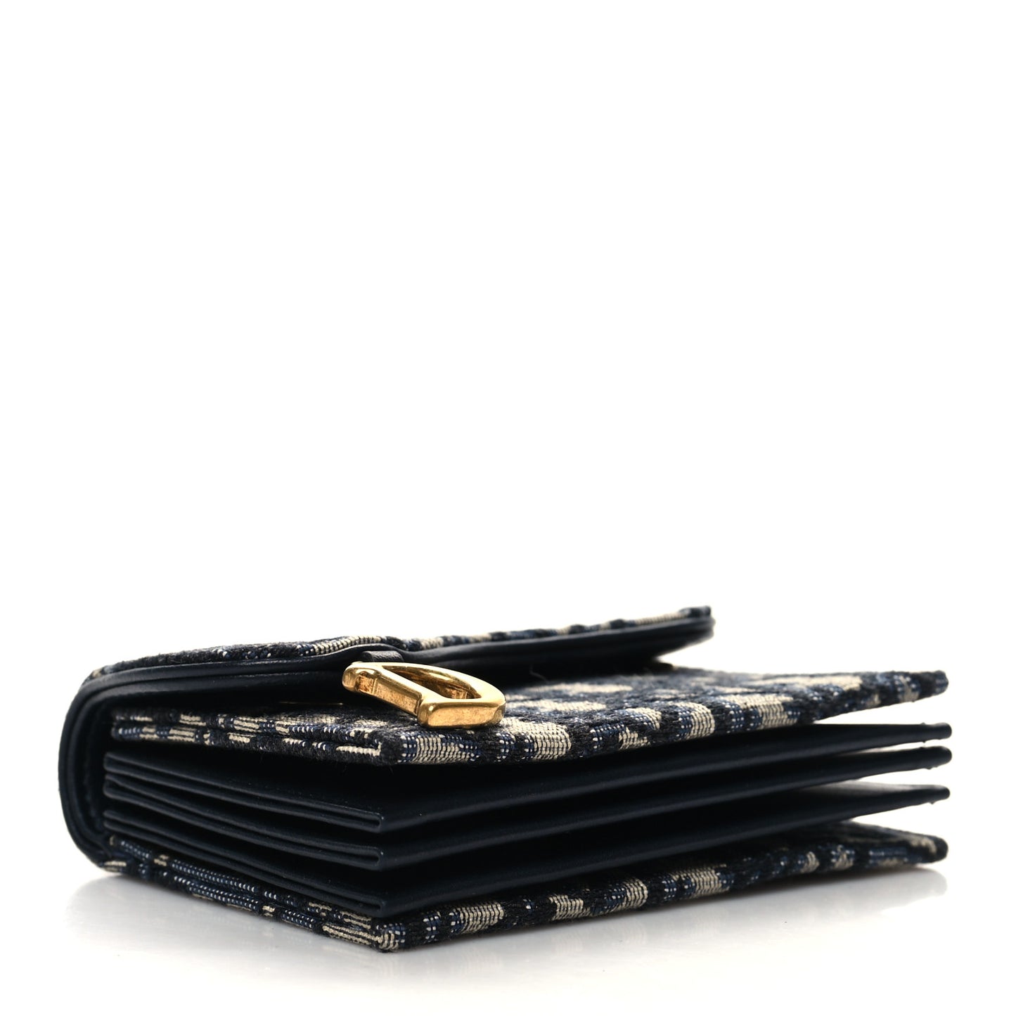 Oblique Saddle 5-Gusset Card Holder Blue