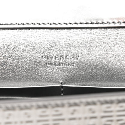 Givenchy Metallic Calfskin 4G Embossed Small 4G Crossbody Silver 6 of 11