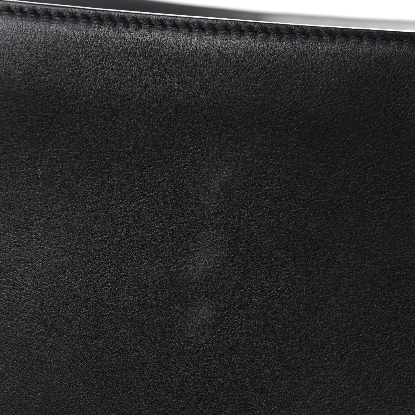 Calfskin Crocodile Embossed Suede Large Trapeze Black