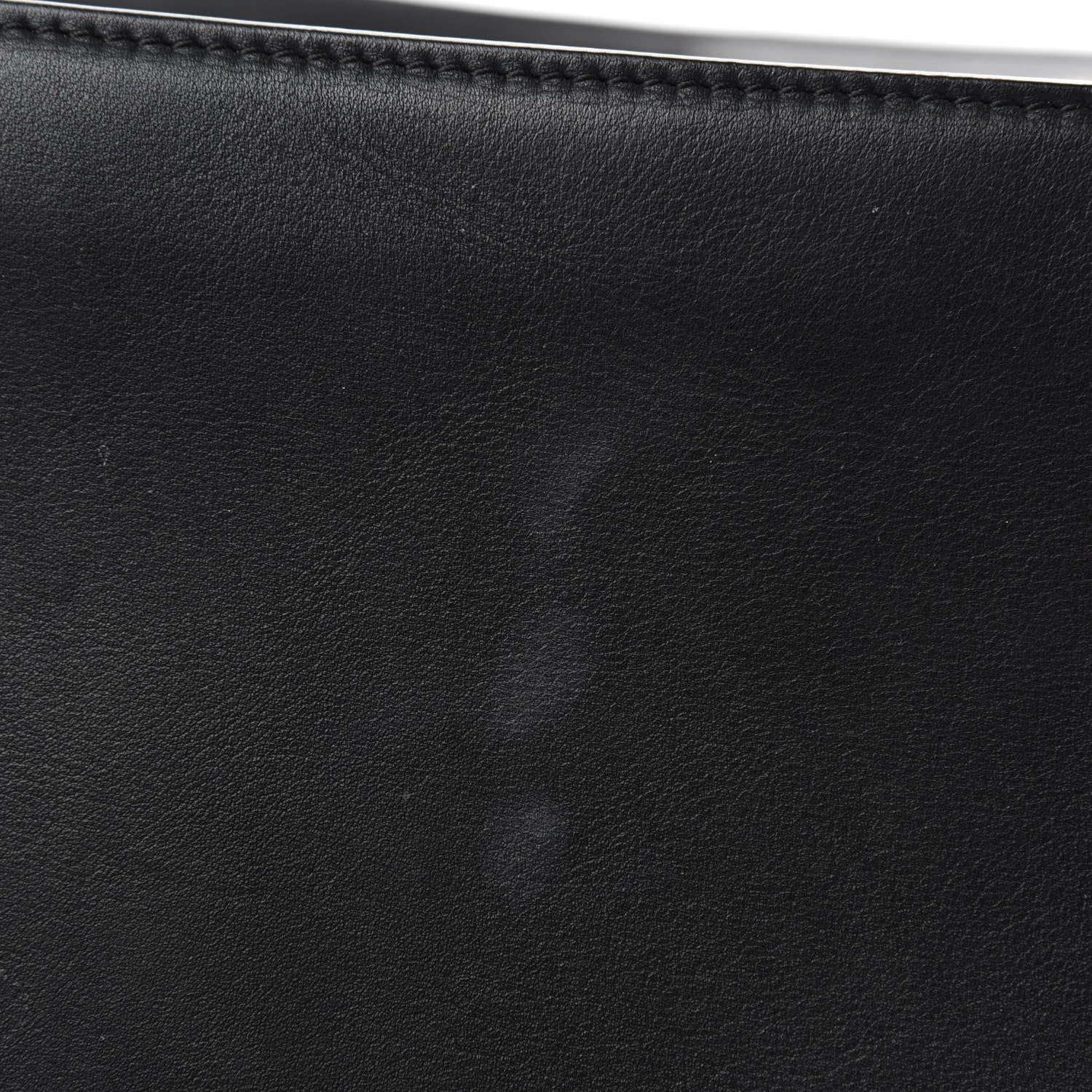 Celine Calfskin Crocodile Embossed Suede Large Trapeze Black 11 of 13