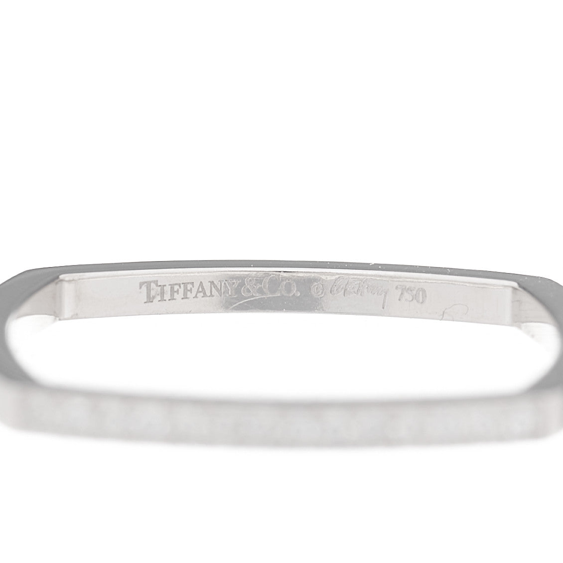 18K White Gold Diamond Frank Gehry Torque Micro Ring 53 6.5