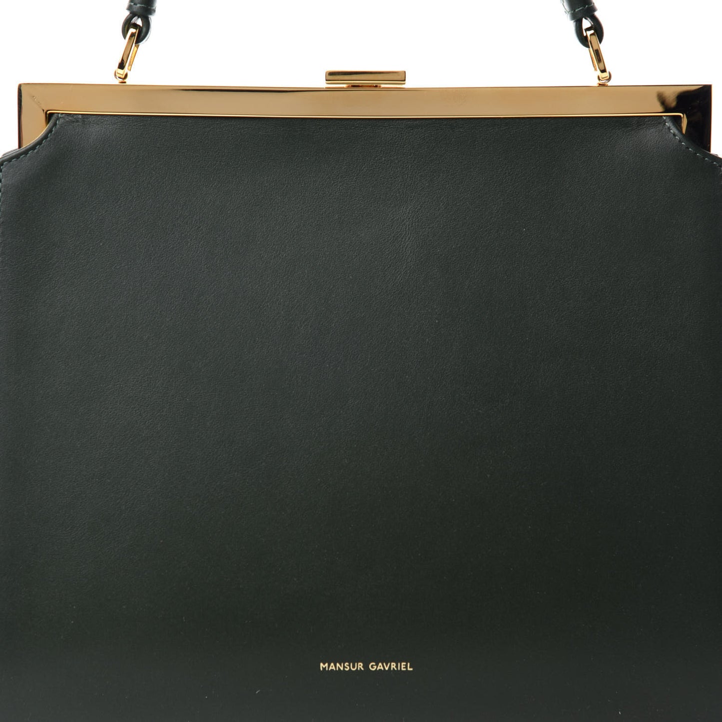 Vegetable Tanned Calfskin Elegant Top Handle Bag Moss
