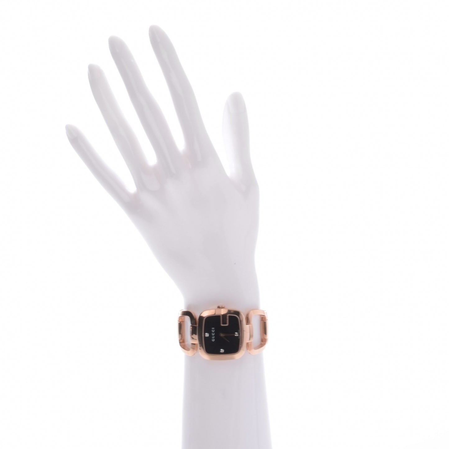 Stainless Steel Diamond 24mm G-Gucci Square Quartz Watch Rose