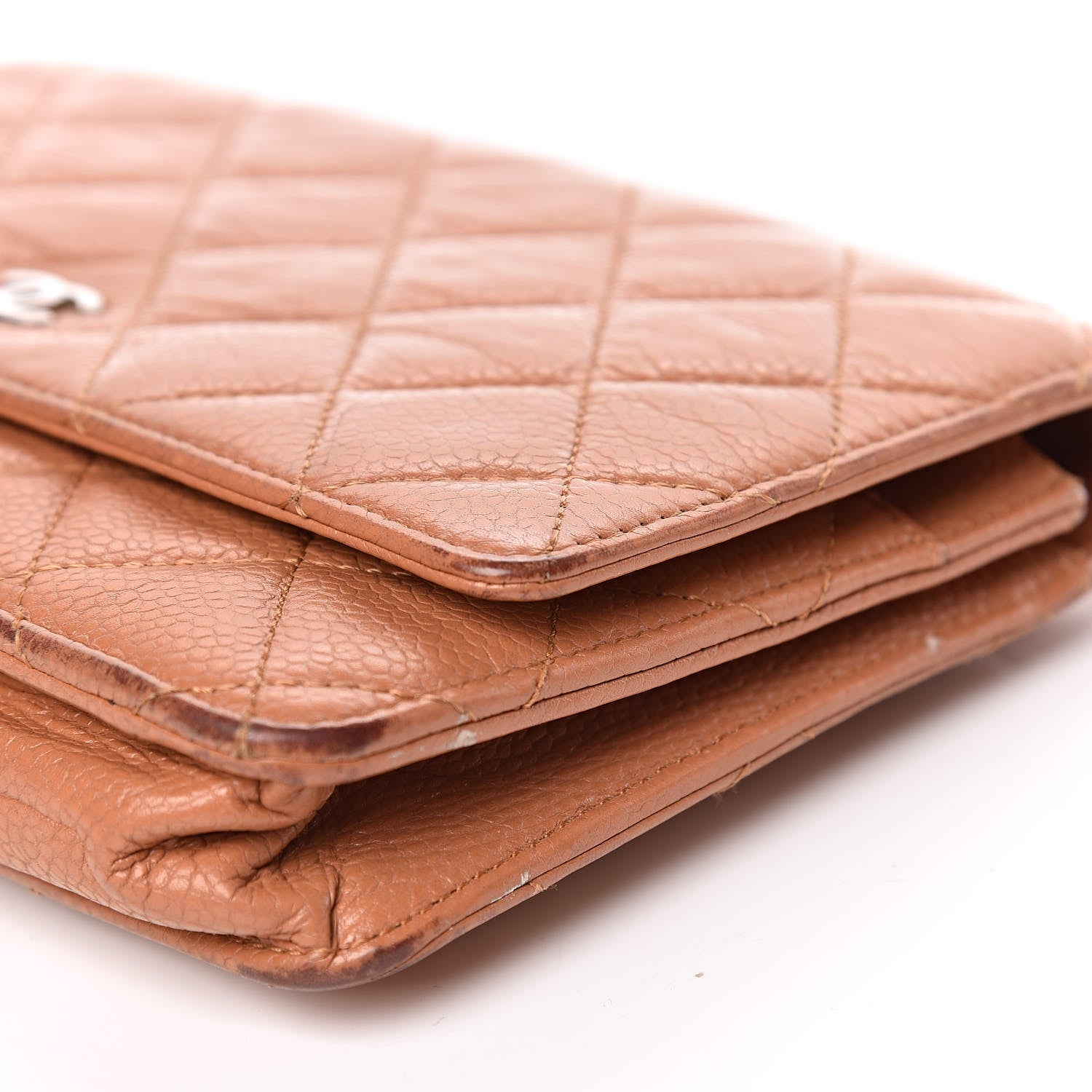 Chanel Caviar Quilted Wallet On Chain WOC Tan 11 of 23