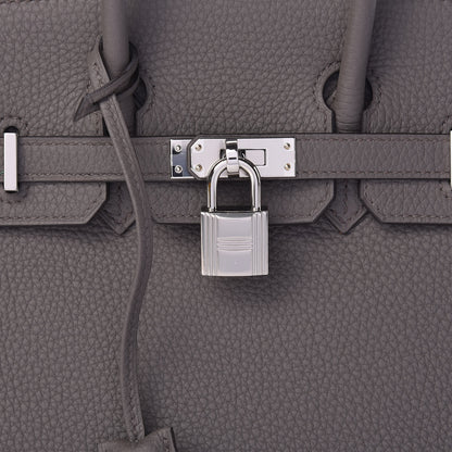 Hermes Togo Birkin 25 Etain 10 of 34