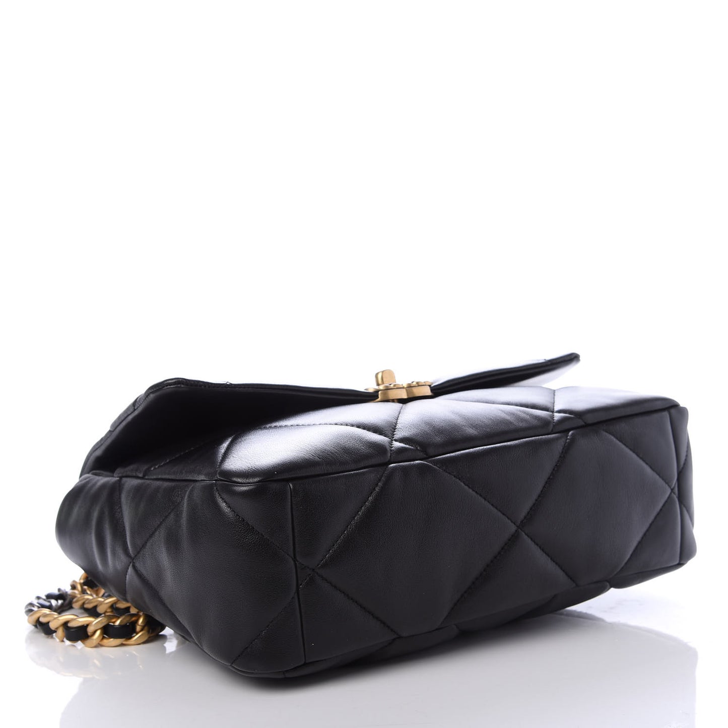 Lambskin Quilted Large Chanel 19 Flap Black