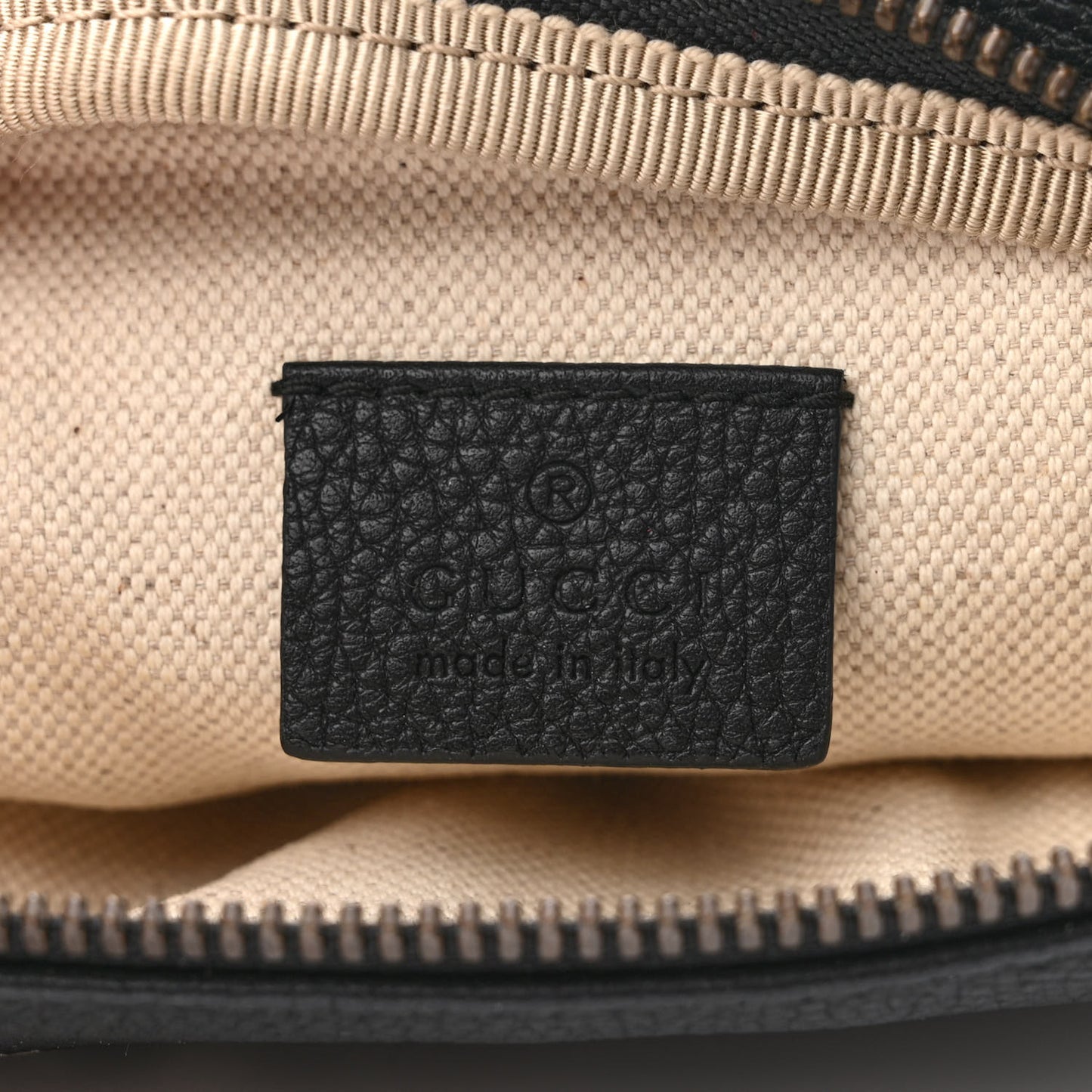 Grained Calfskin Small Logo Belt Bag Black