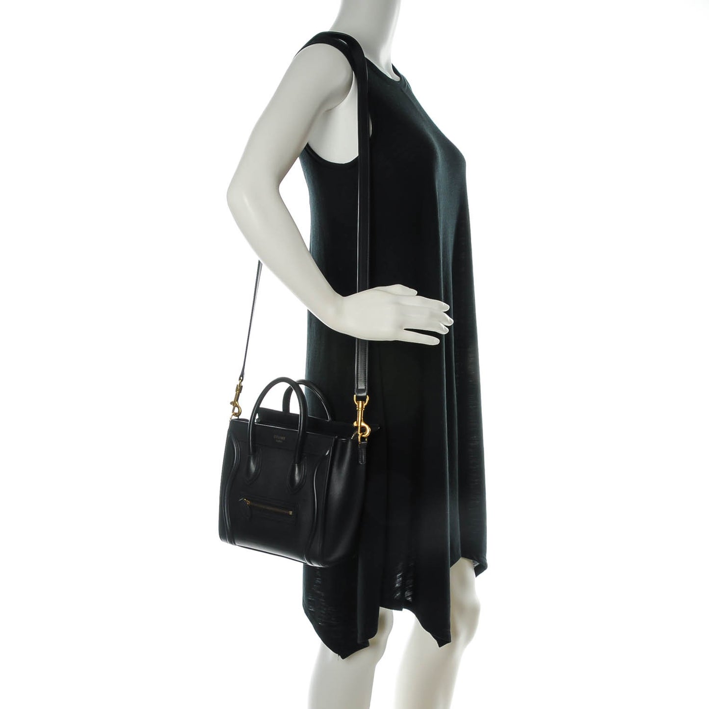 Smooth Calfskin Nano Luggage Black