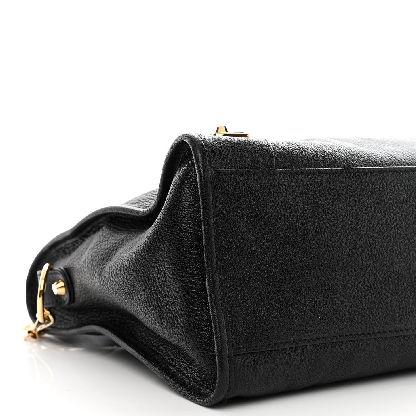 Chevre Gold Metallic Edge Hardware City Black