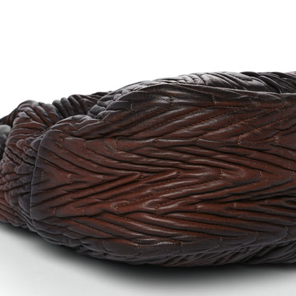 Prada Nappa Chevron Braided Hobo Brown 6 of 7