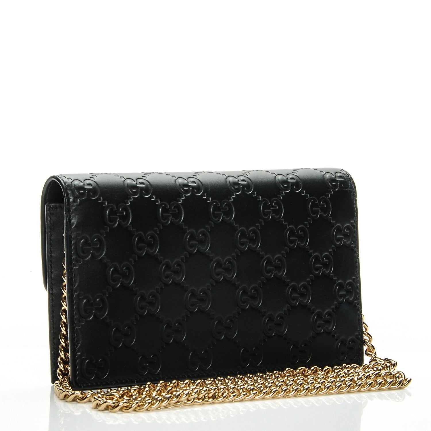Gucci Guccissima Icon Chain Wallet Black 3 of 6