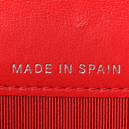 Chanel Lambskin Quilted Flap Card Holder Red 7 of 9