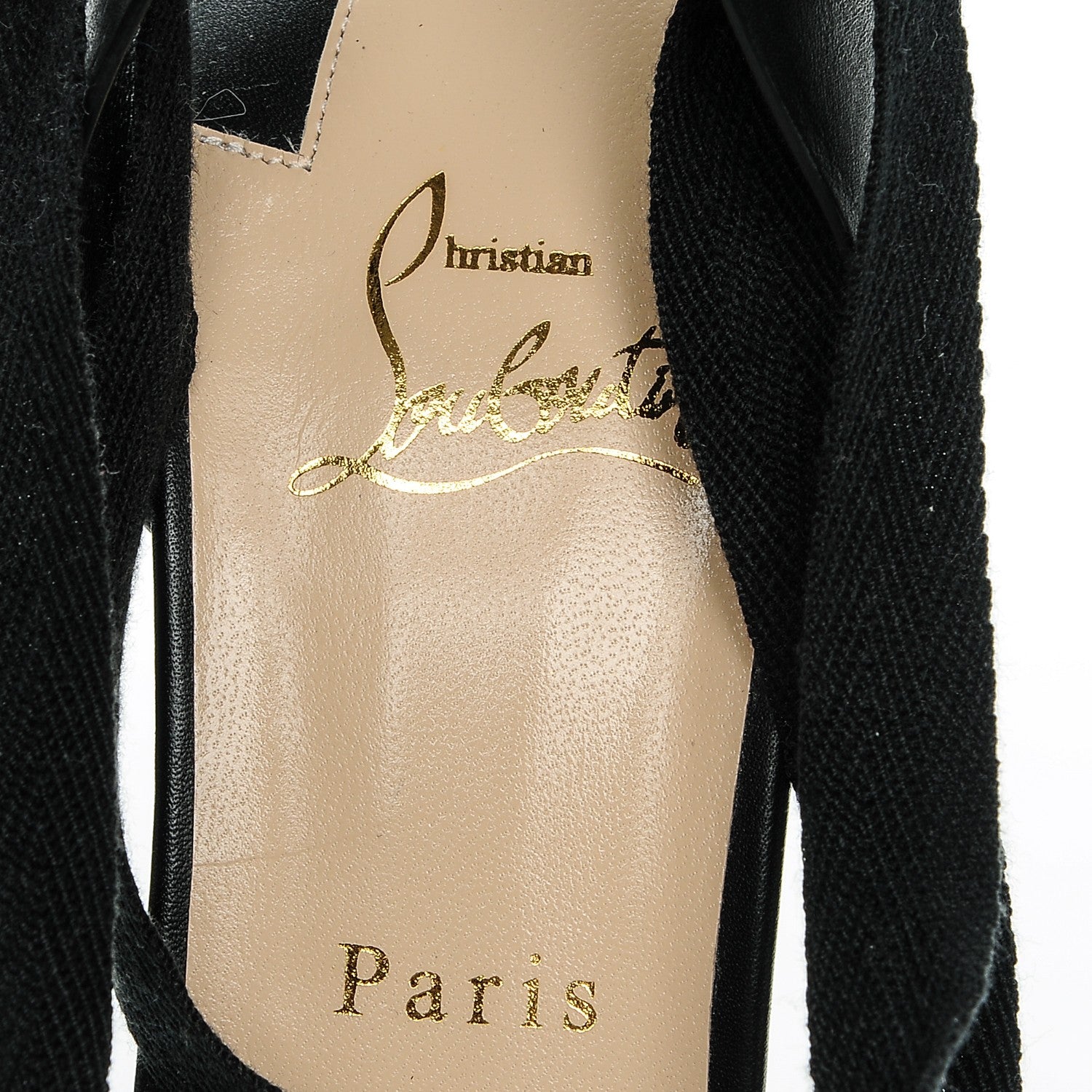 Christian Louboutin Shiny Calfskin Tribuli 140 Wedge Sandals 39 Black 5 of 8