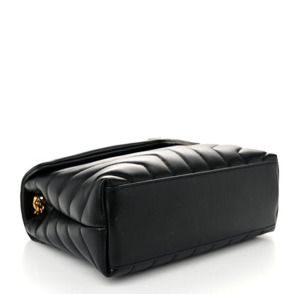 Saint Laurent Calfskin Y Quilted Monogram Small Loulou Chain Satchel Black 4 of 10