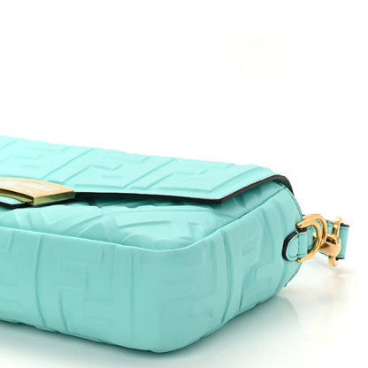 Fendi Nappa FF 1974 Embossed Baguette Spring Turquoise 10 of 10