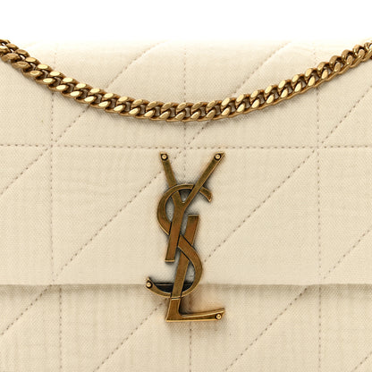 Saint Laurent Jersey Wool Patchwork Monogram Medium Jamie Vanilla Ice 5 of 9