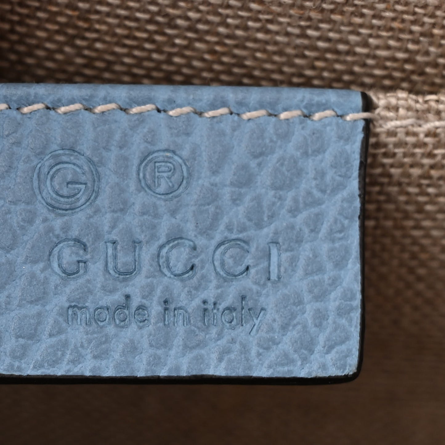 Dollar Calfskin Small Interlocking G Shoulder Bag Mineral Blue