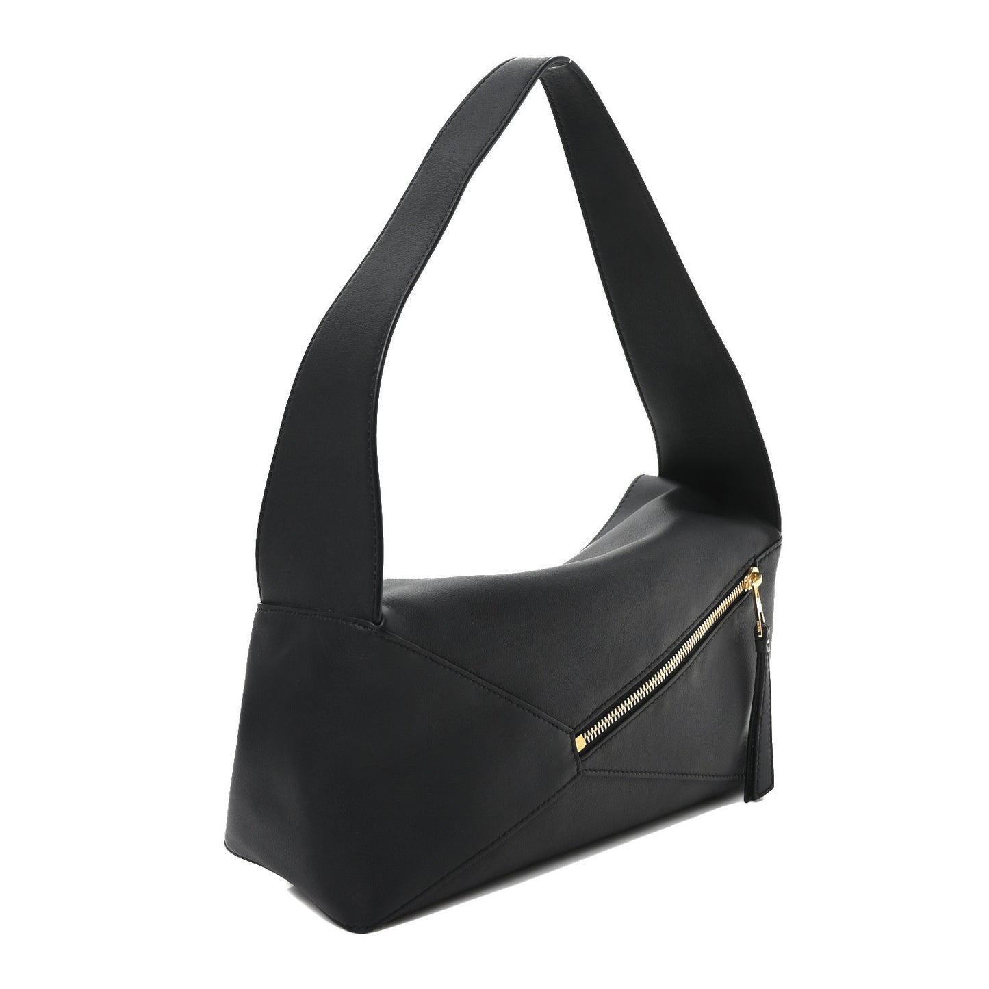 Calfskin Puzzle Hobo Black