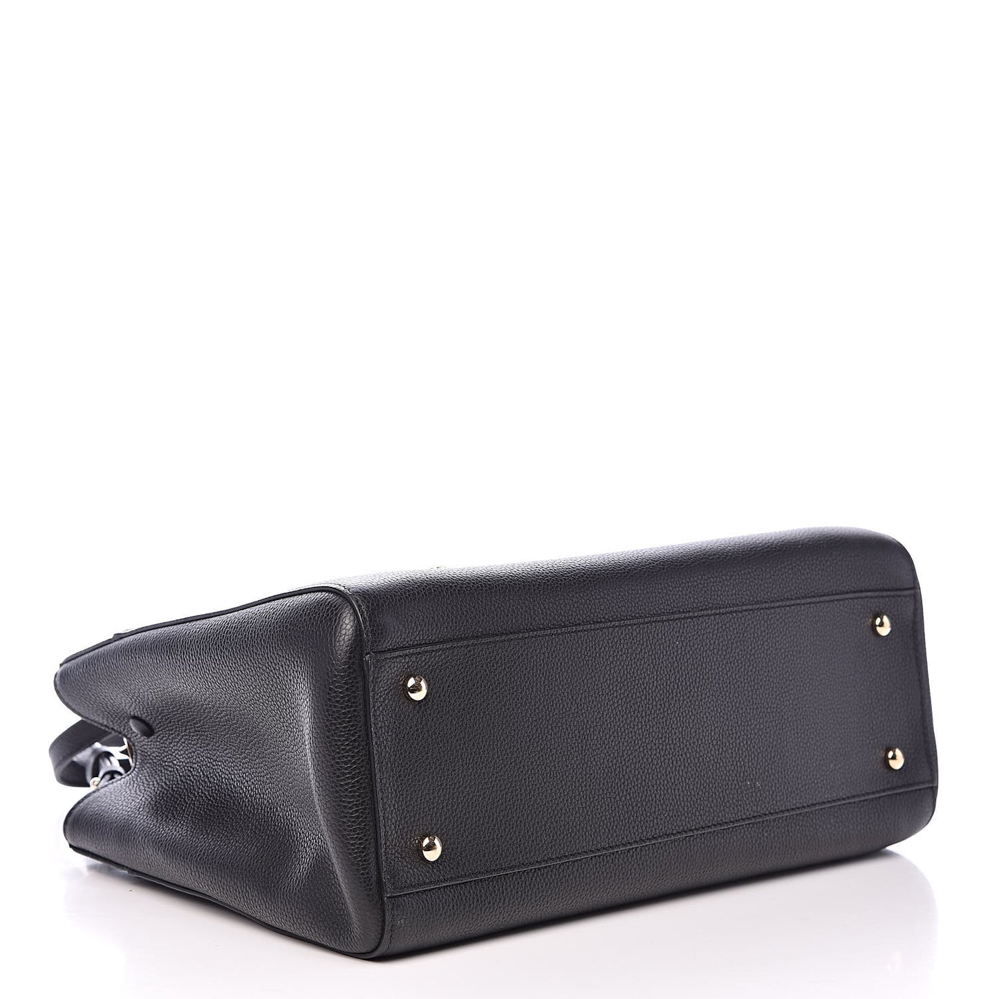 Grained Calfskin Small Neo Executive Shopper Tote Black