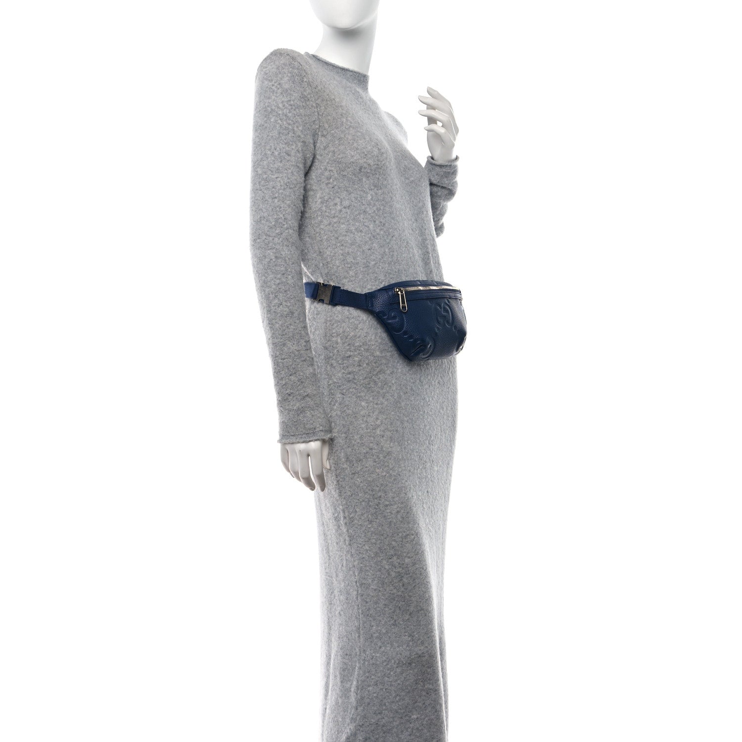 Gucci Piuma Calfskin Jumbo GG Embossed Small Belt Bag Royale 2 of 9