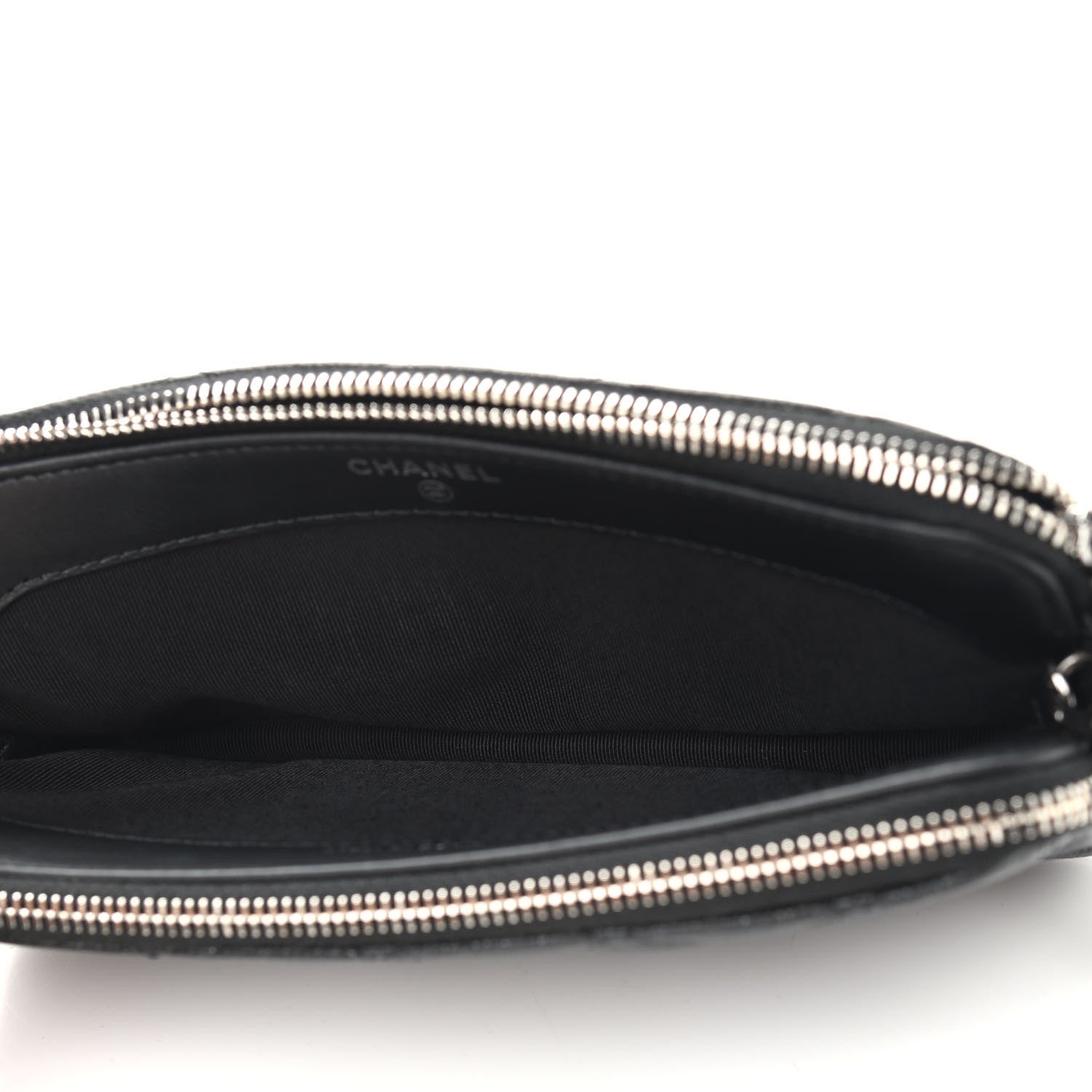 Chanel Iridescent Caviar Quilted Small Clutch With Chain Black 4 of 9
