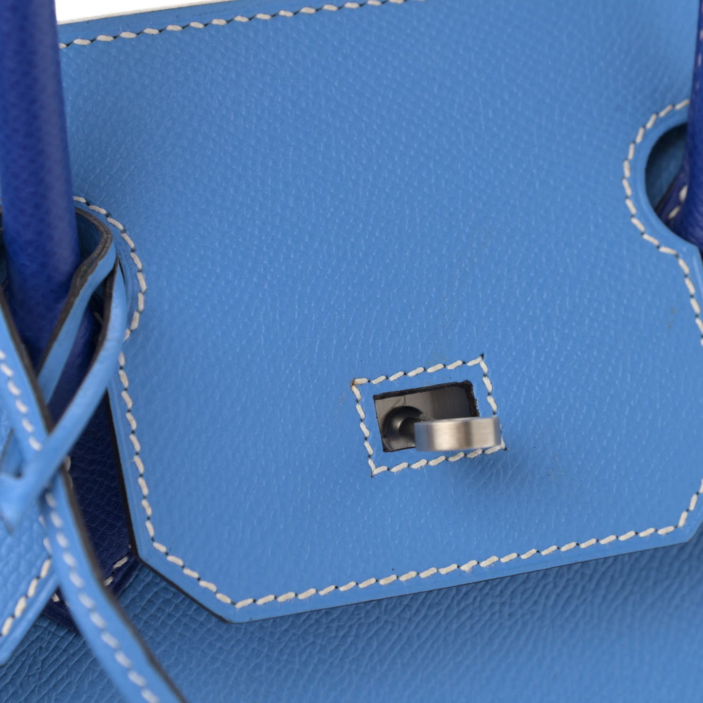 Epsom Horseshoe Bi Color Birkin 30 Bleu Paradis Bleu Electrique