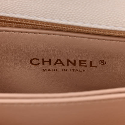 Chanel Caviar Quilted Mini Coco Handle Flap White 6 of 12