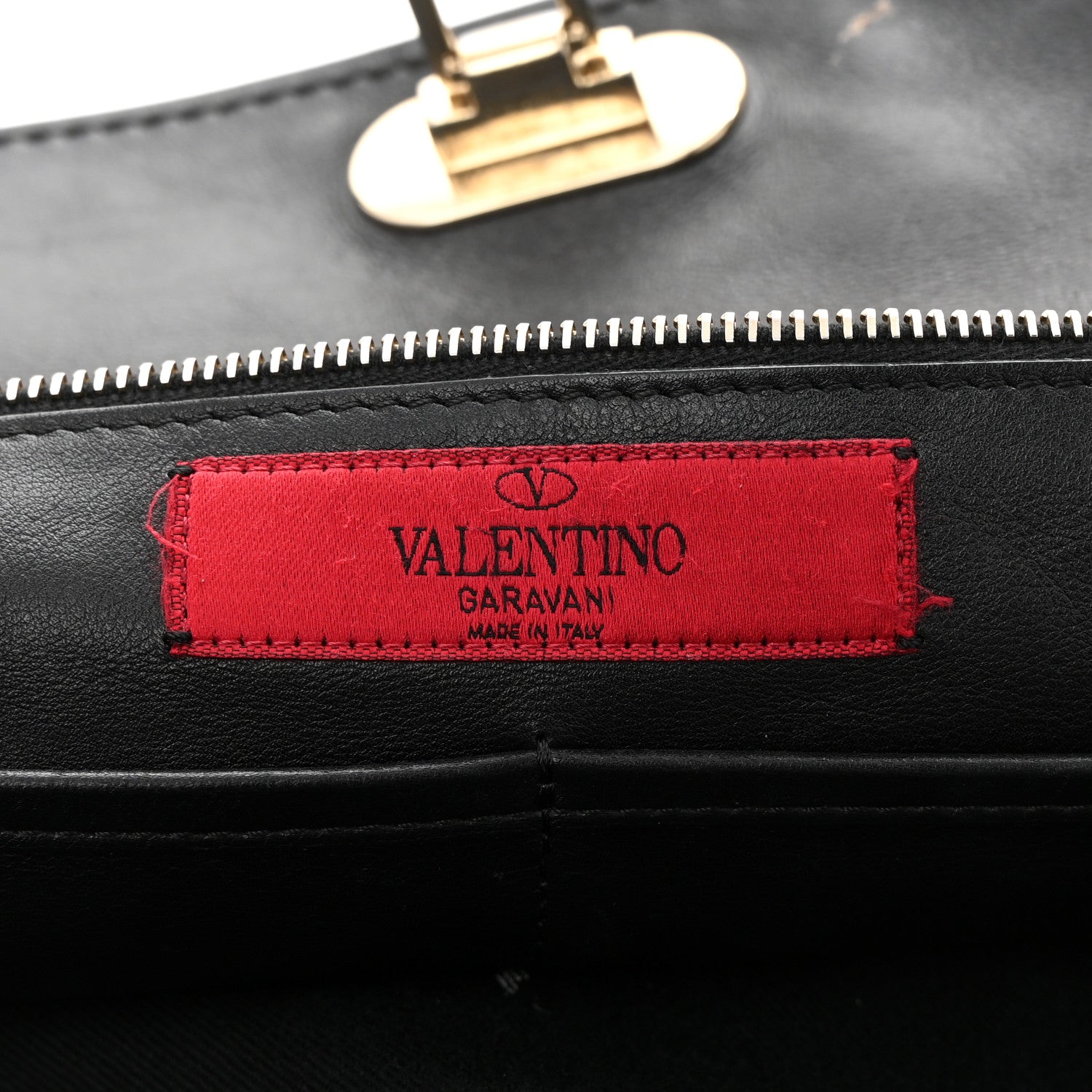 Valentino Garavani Vitello Medium Rockstud Tote Black 6 of 14