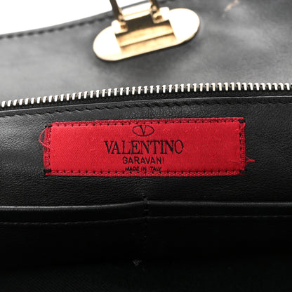 Valentino Garavani Vitello Medium Rockstud Tote Black 6 of 14