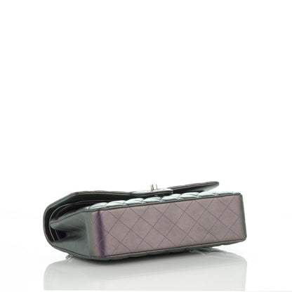 Chanel Metallic Lambskin Quilted Medium Double Flap Dark Purple 4 of 8