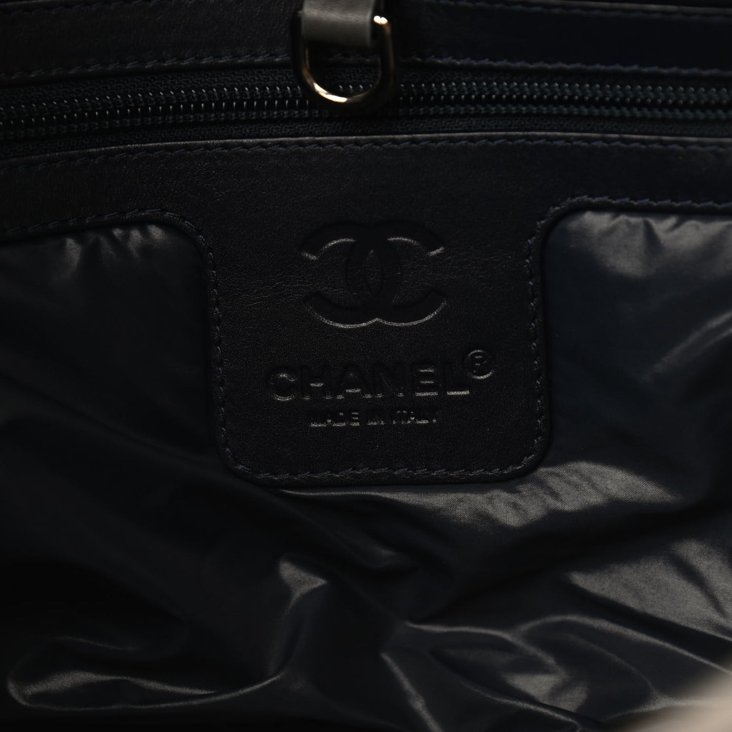 Nylon Quilted Small Coco Cocoon Reversible Tote Grey