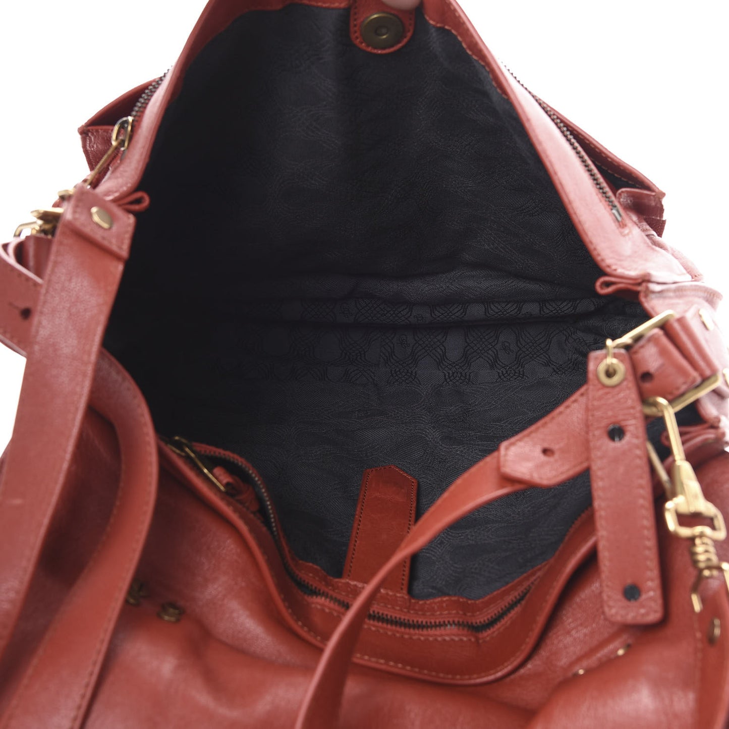 Lambskin PS1 Extra Large Satchel Mandarin Red
