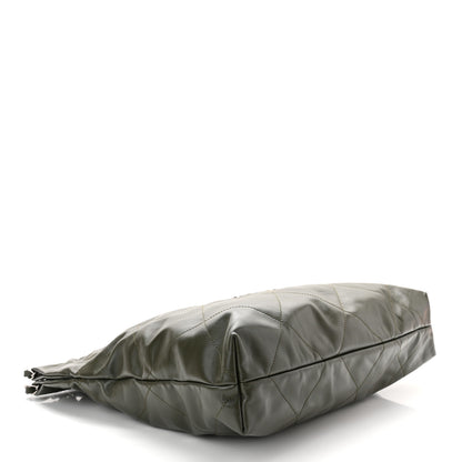 Chanel Shiny Calfskin Quilted Chanel 22 Khaki 5 of 11