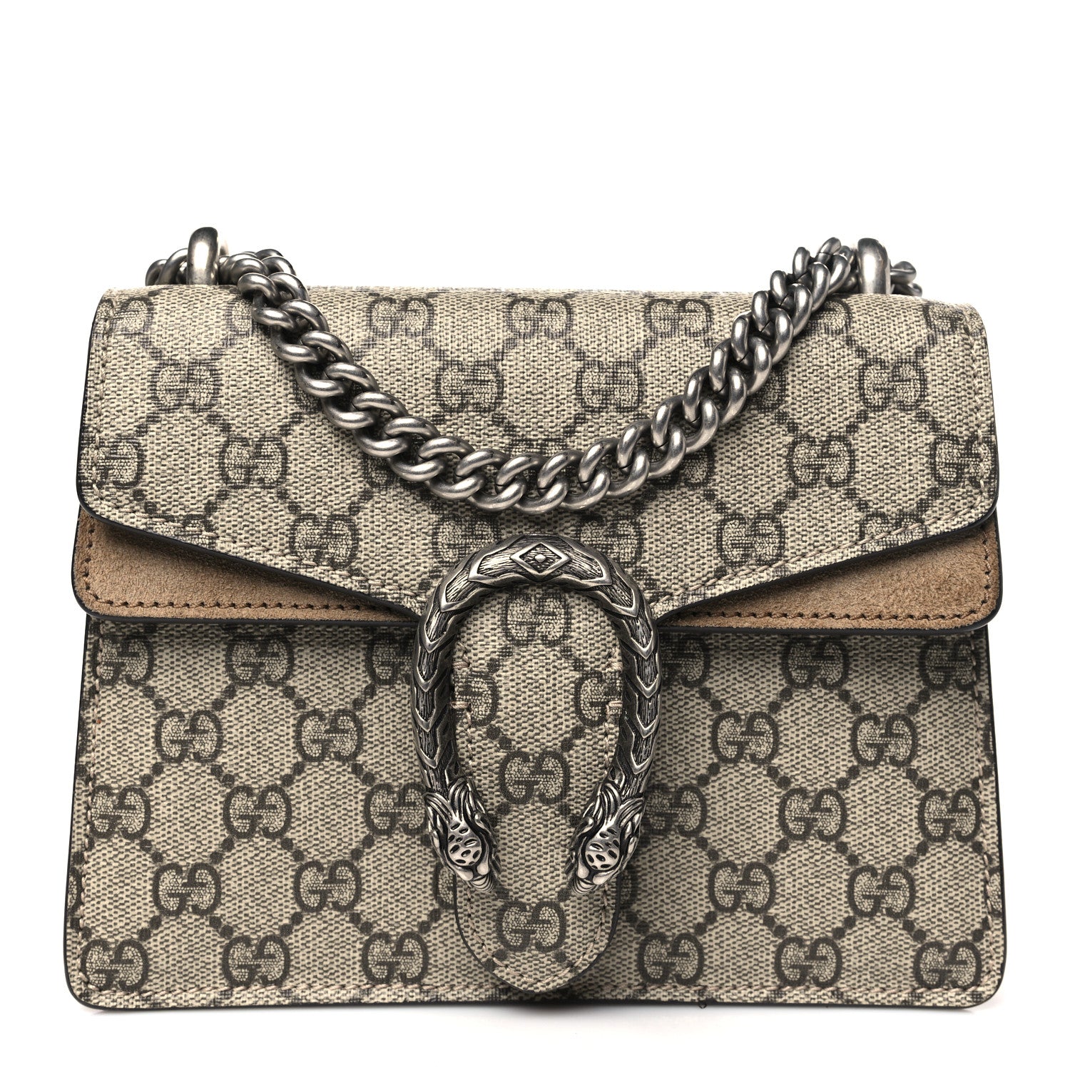 Gucci GG Supreme Monogram Mini Dionysus Shoulder Bag Taupe 1 of 10