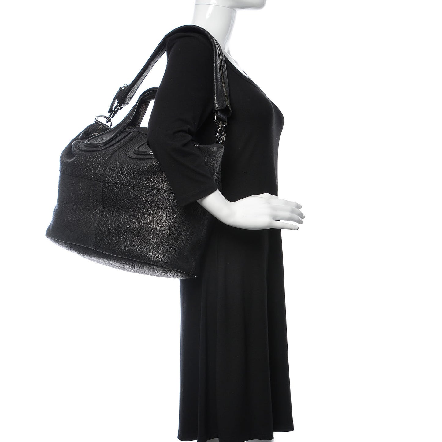 Pebbled Sheepskin Medium Nightingale Black