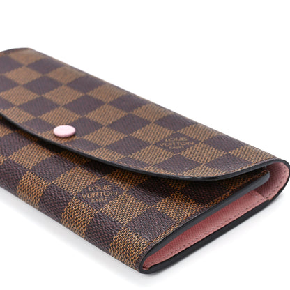 Louis Vuitton Damier Ebene Emilie Wallet Rose Ballerine 11 of 11