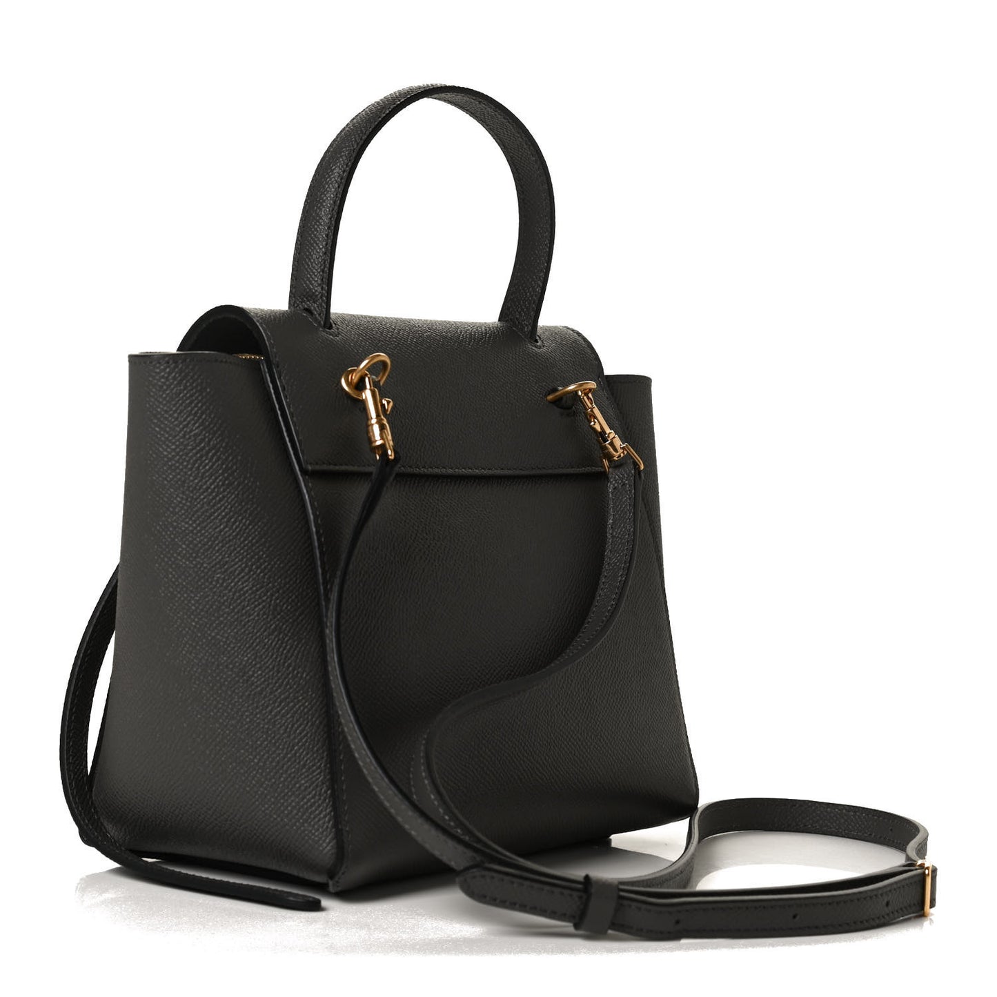 Grained Calfskin Nano Belt Bag Grey