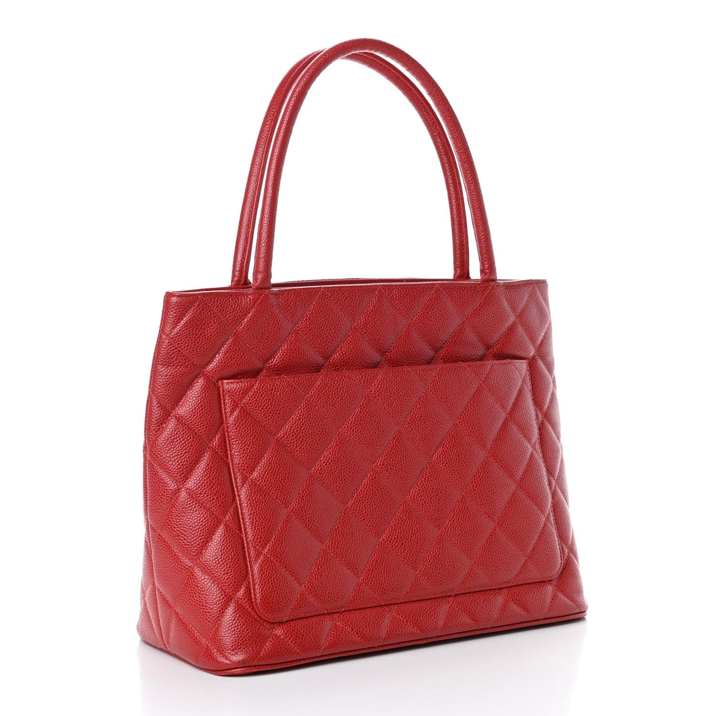 Caviar Quilted Medallion Tote Red