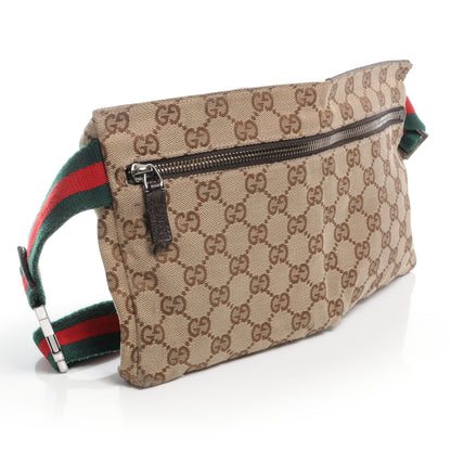 Gucci GG Monogram Web Double Pocket Belt Bag Ebony 3 of 10