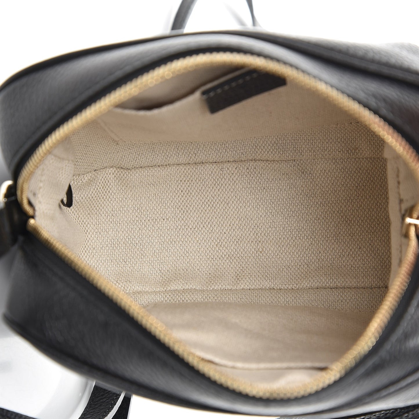 Pebbled Calfskin Small Soho Disco Bag Black