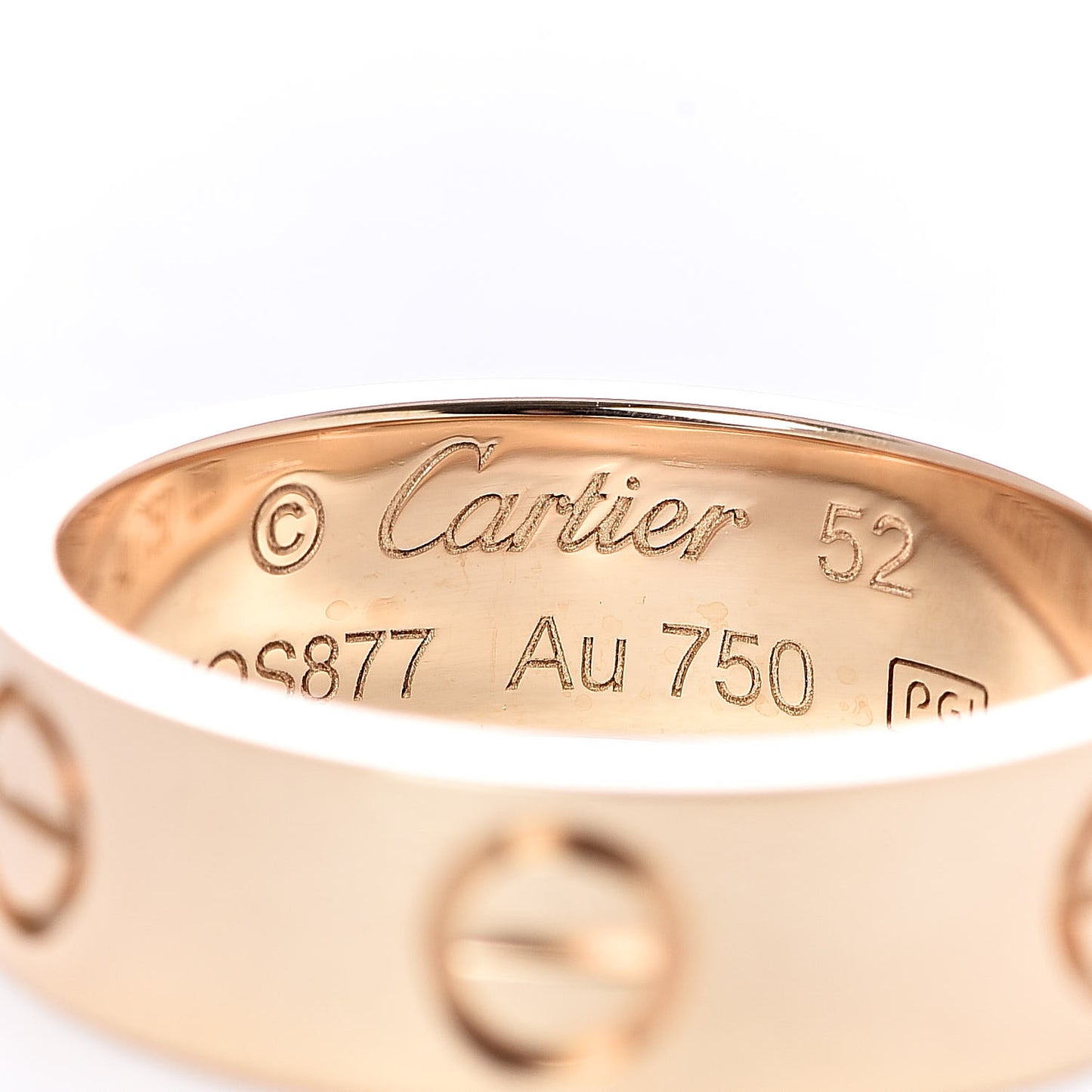 18K Yellow Gold 5.5mm LOVE Ring 52 6
