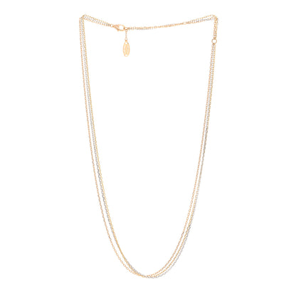 Cartier 18K Pink Yellow White Gold Three Chain Necklace 3 of 5