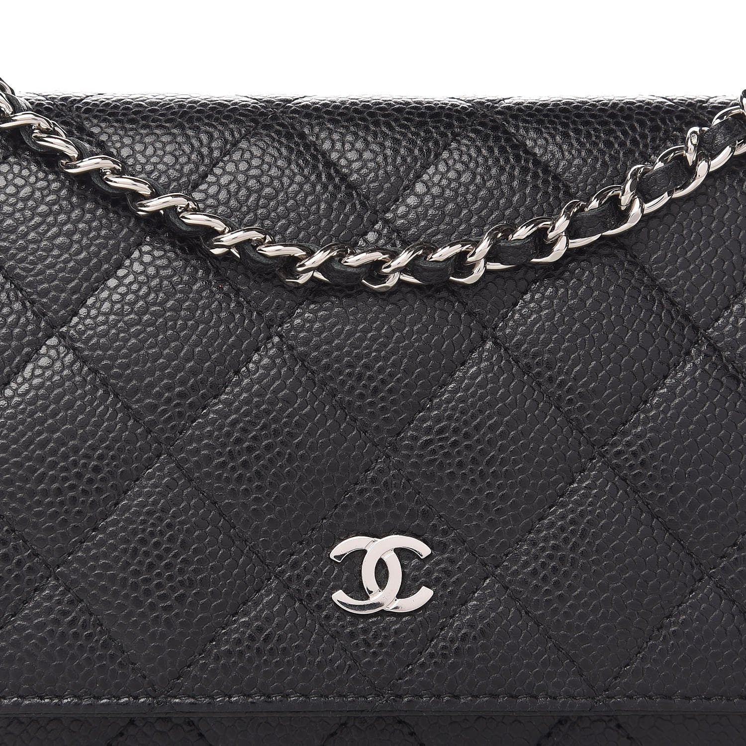 Chanel Caviar Quilted Wallet On Chain WOC Black 8 of 10